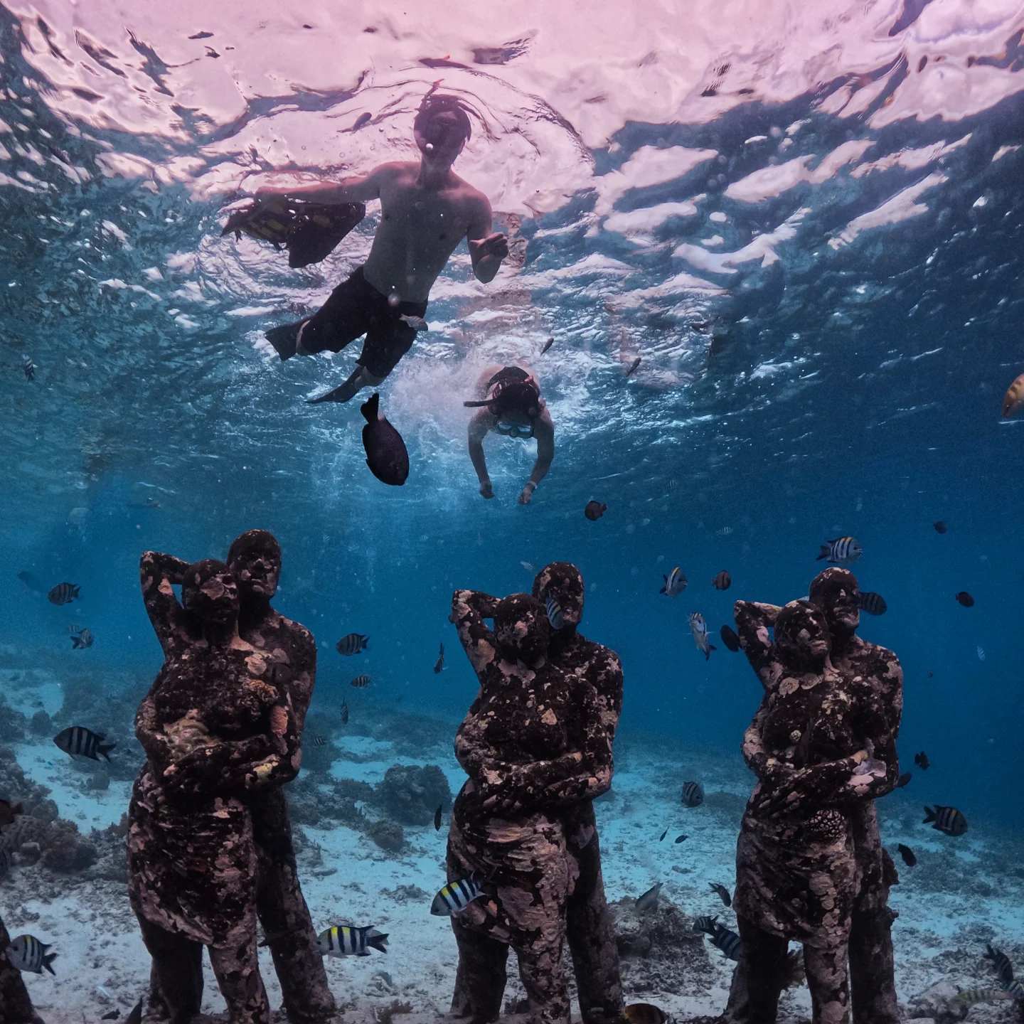 Underwater statues